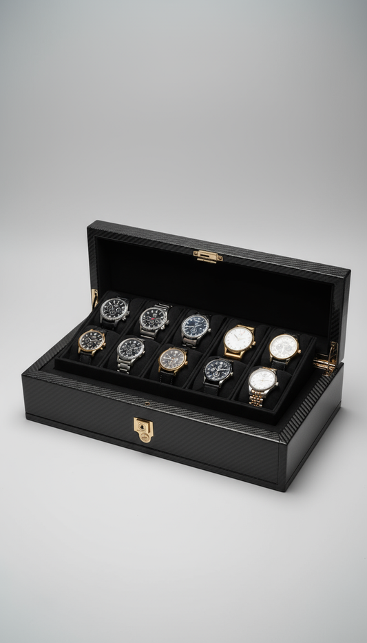 Marble Karbon Fiber Saat Kutusu Runic Creative Products