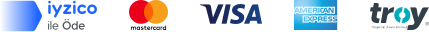 iyzico · Mastercard · Visa · American Express · Troy